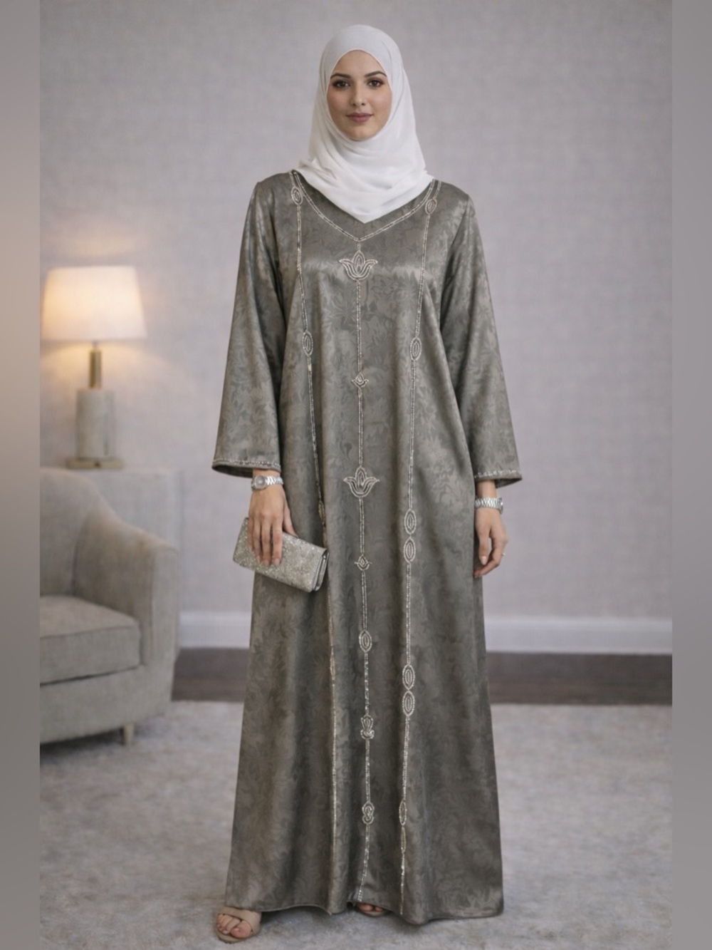Muslim modest long dress muslim
Abaya long islamic dress
Grey Xl
